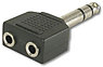 Doubleur de prise casque 6,35 / 3,5 mm
