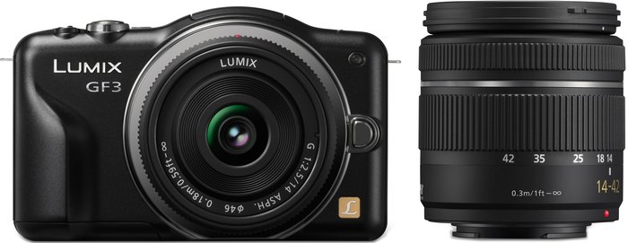 Appareil photo Panasonic DMC-GF3 + 14 mm et 14-42 mm