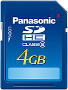 SDHC 4 Go Class 2 (10 Mo/s)