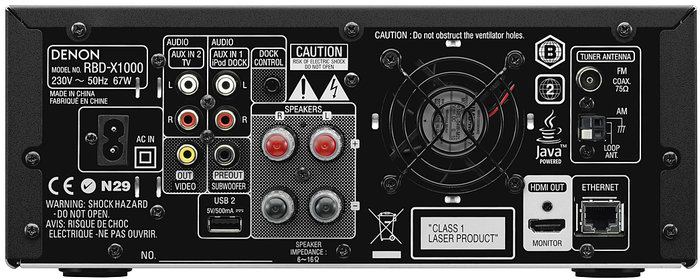 Cha�ne compacte Denon D-X1000-BD