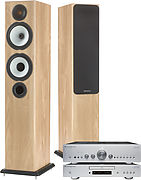 Cambridge Audio Azur 651A Silver + 651C Silver + Bronze BX5 Ch�ne naturel