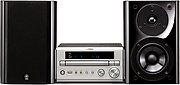 Chaîne home-cinéma DVD Yamaha MCR-730 Silver comprenant l'ampli-tuner-DVD DRX-730 Silver (2x30W, HDMI 1080p) et la paire d'enceintes NX-E700 noir laqué