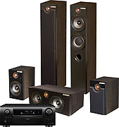 AVR-3310 Noir + Kuma Cinema-Chaîne home-cinéma Denon / Triangle comprenant l'ampli home-cinéma AVR-3310 Noir et kit 5 enceintes home-cinéma Triangle Kuma Cinema