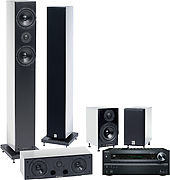 Onkyo TX-NR616 Noir + Oran 45 HC Blanc laqu�
