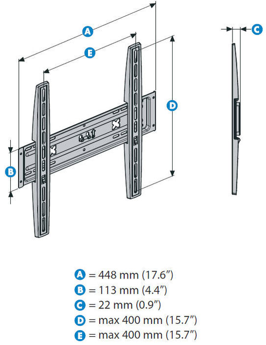 support mural tv meliconi s400