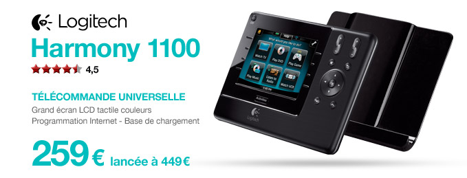Logitech Harmony 1100 : T�l�commande universelle avec �cran tactile
