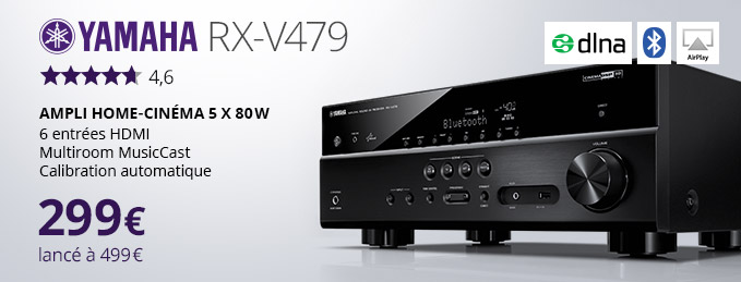 Yamaha RX-V479 : Ampli home-cin�ma r�seau 5x80 Watts