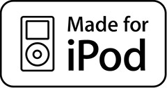 Made for iPod : indique la compatibilité avec le baladeur Apple iPod. Made for iPod