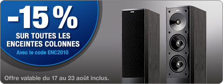 -15% sur les enceintes colonne