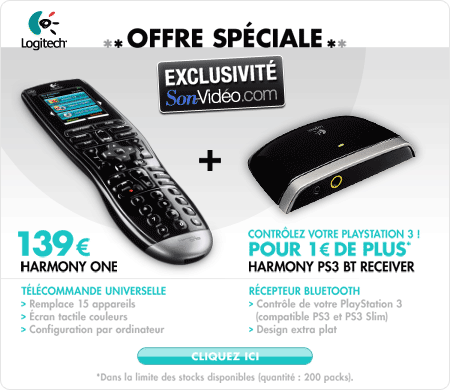 Offre spéciale Harmony One + Harmony PS3 BT Receiver