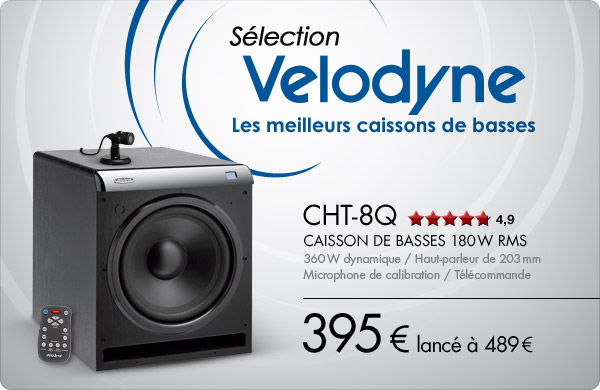 Caisson de grave Velodyne CHT-8Q en promotion