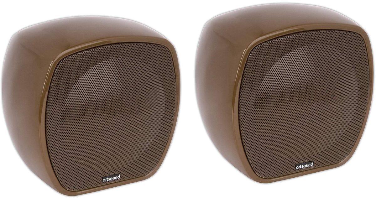 Enceintes satellites Artsound AS410 Chocolat (la paire)