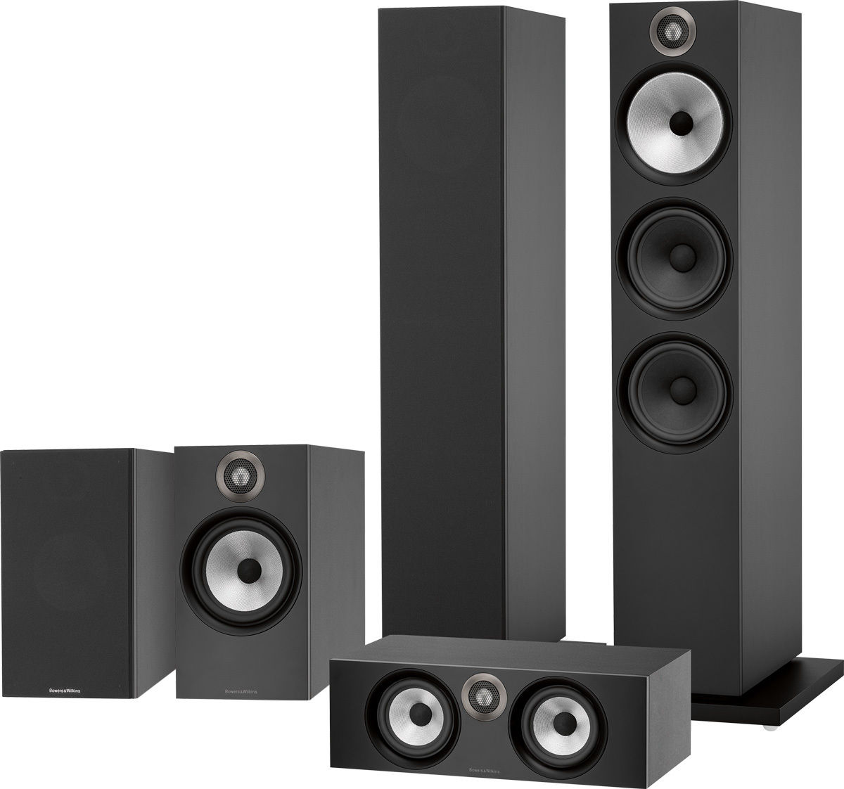 Packs d'enceintes grand spectacle B&W 603-6 Cinéma 5.0 Noir mat