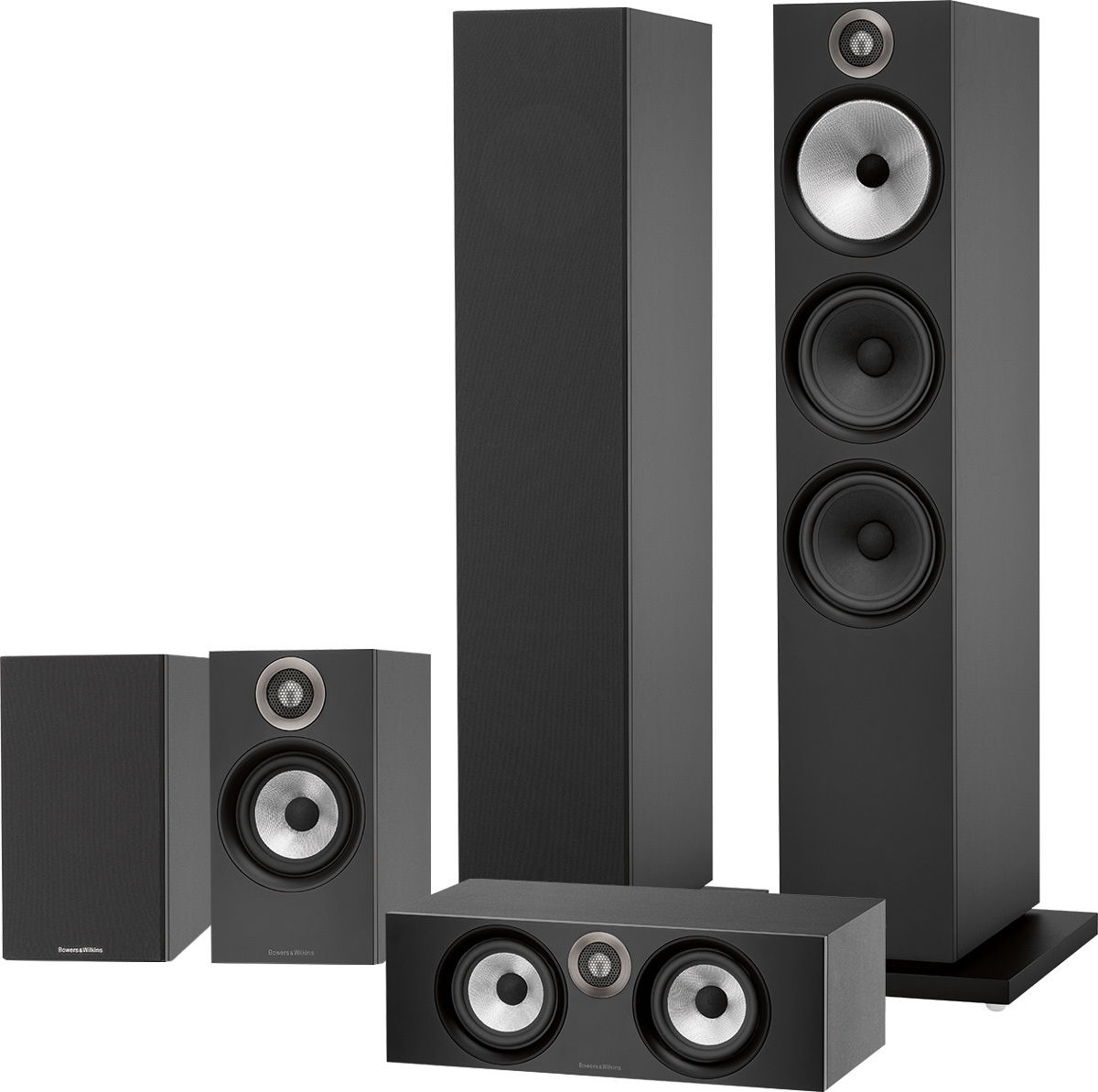 Packs d'enceintes grand spectacle B&W 603-7 Cinéma 5.0 Noir mat