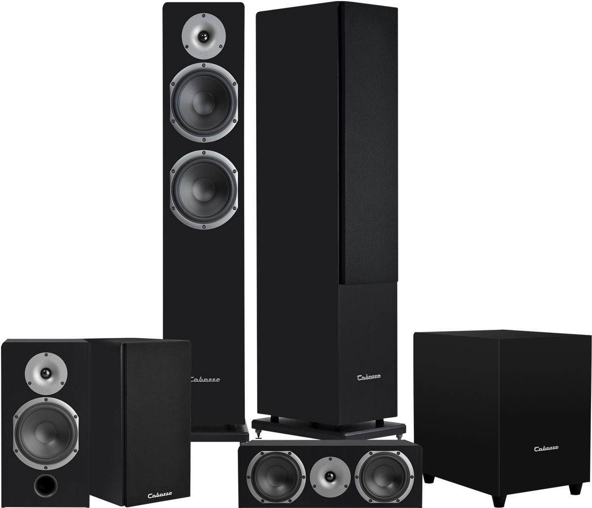 Packs d'enceintes grand spectacle Cabasse MT32 Jersey Cinéma 5.1 Noir Satiné