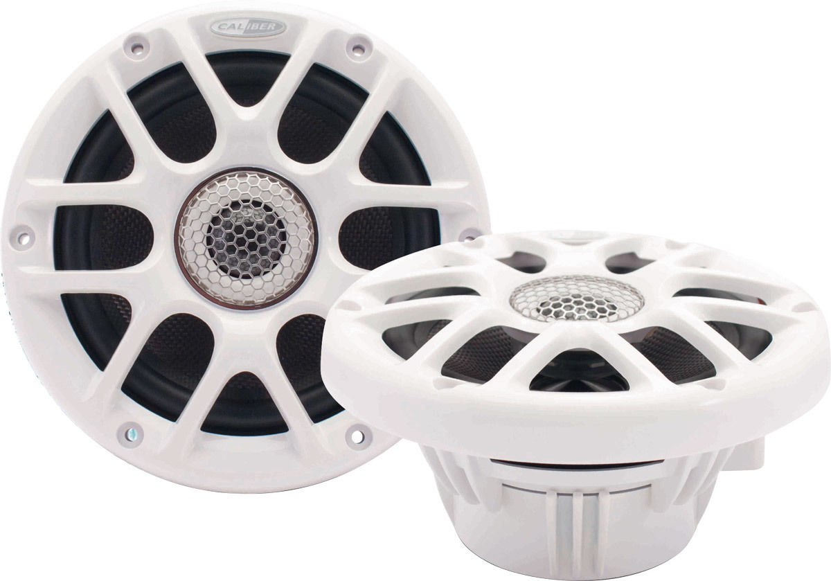 Haut-parleurs embarqués Caliber CSM16RGB/W Blanc (la paire)