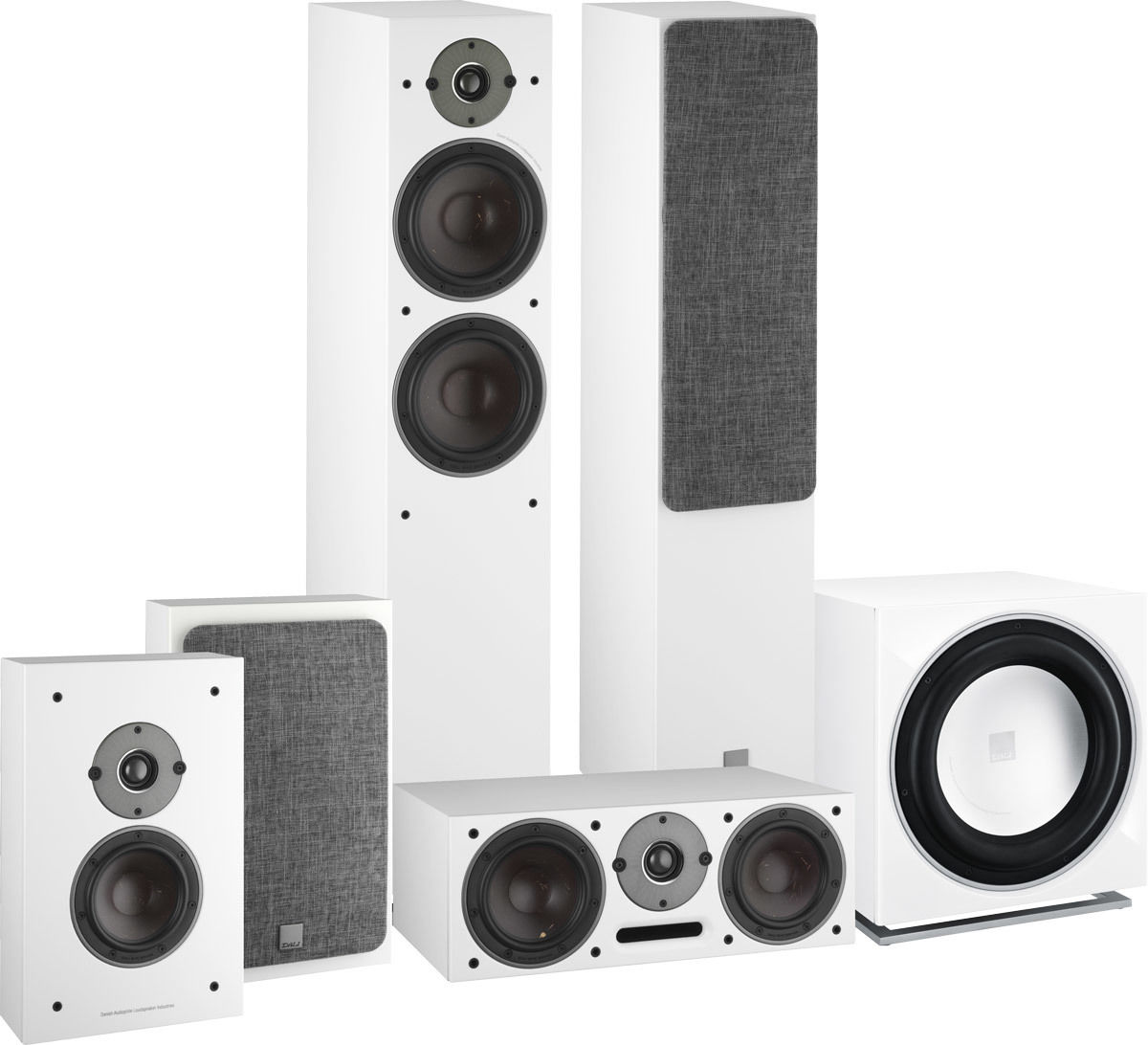 Packs d'enceintes grand spectacle Dali Oberon 7 HCM 5.1 Blanc