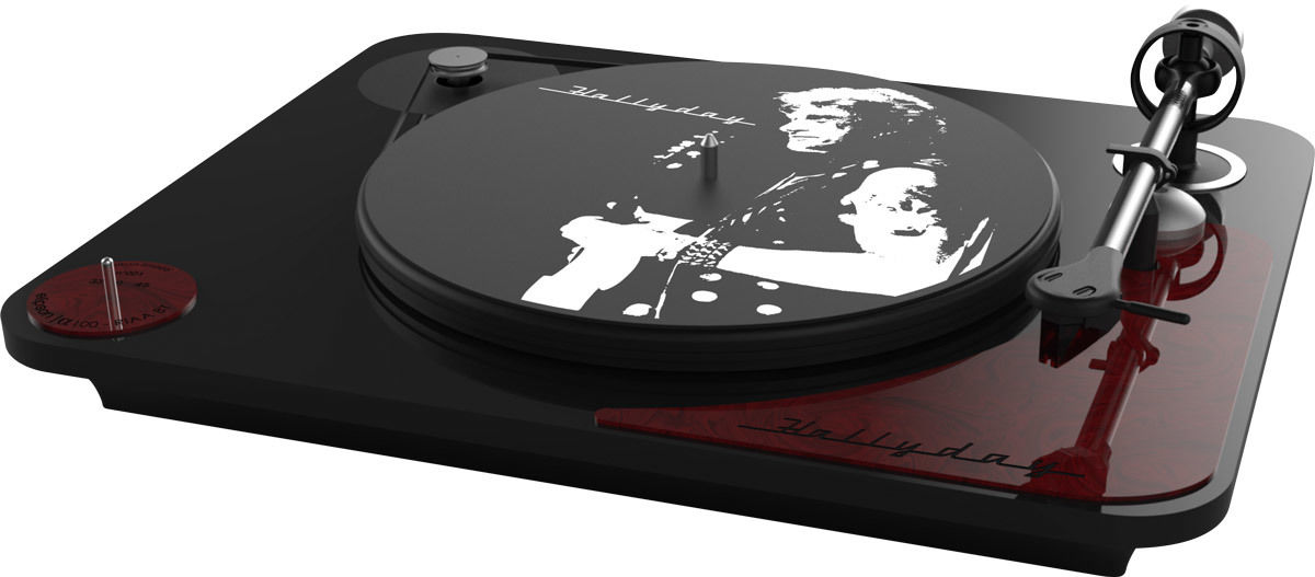 Platines vinyle hi-fi Elipson Alpha 100 BT Johnny Hallyday Cloudy Red