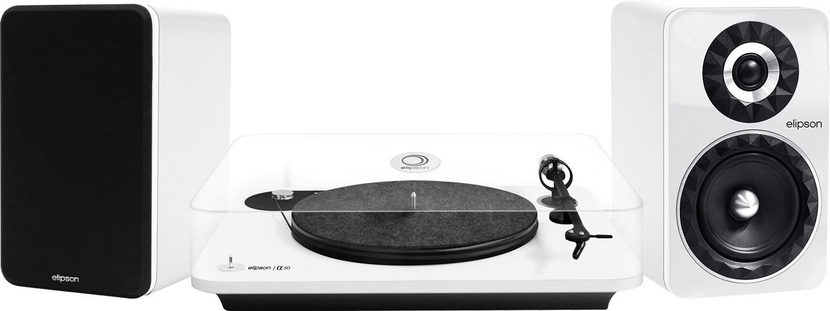 Chaînes vinyle Elipson Alpha 50 Blanc mat + Prestige Facet 6B BT Blanc