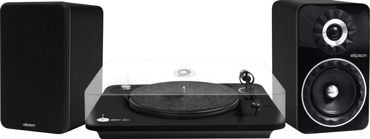Chaînes vinyle Elipson Alpha 50 Noir mat + Prestige Facet 6B BT Noir