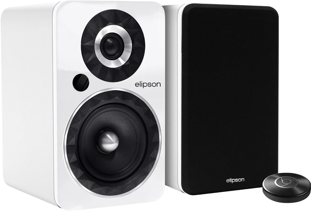 Enceintes connectées hi-fi Elipson Prestige Facet 6B BT Blanc (la paire) + ChromeCast Audio