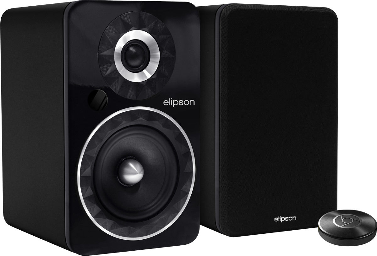Enceintes connectées hi-fi Elipson Prestige Facet 6B BT Noir (la paire) + ChromeCast Audio