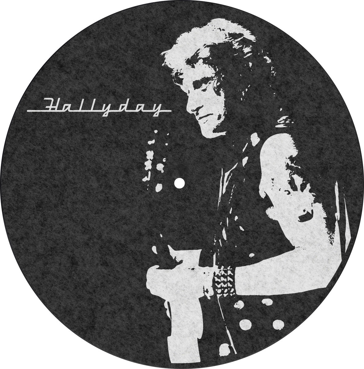 Plateaux et couvres-plateaux Elipson Feutrine Johnny Hallyday