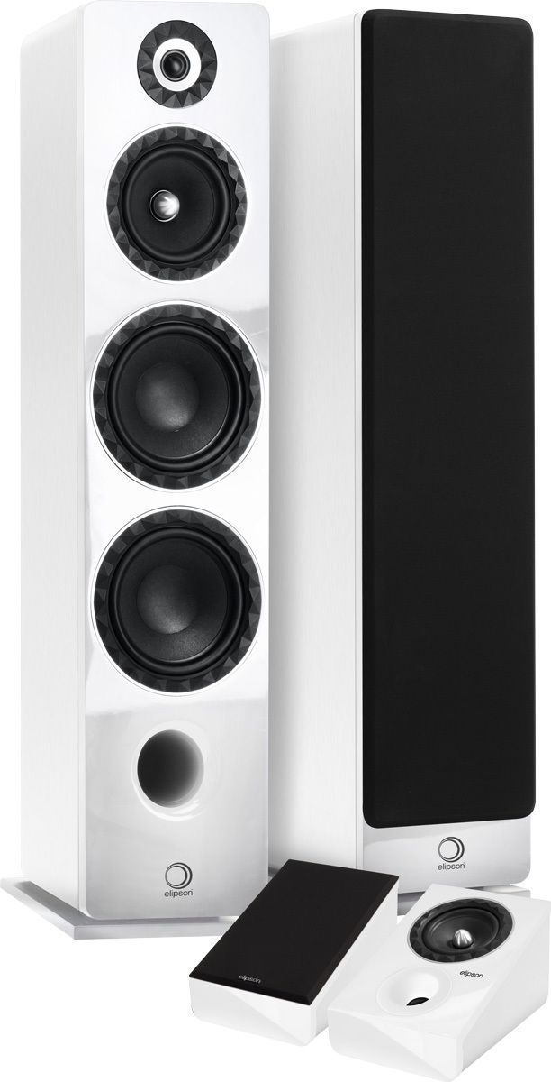 Enceintes colonne Elipson Prestige Facet 24F Blanc + 6 ATM Blanc