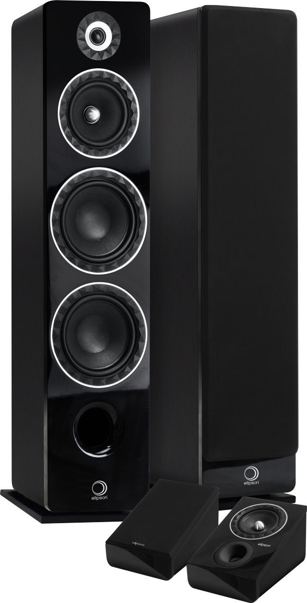 Enceintes colonne Elipson Prestige Facet 24F Noir + 6 ATM Noir