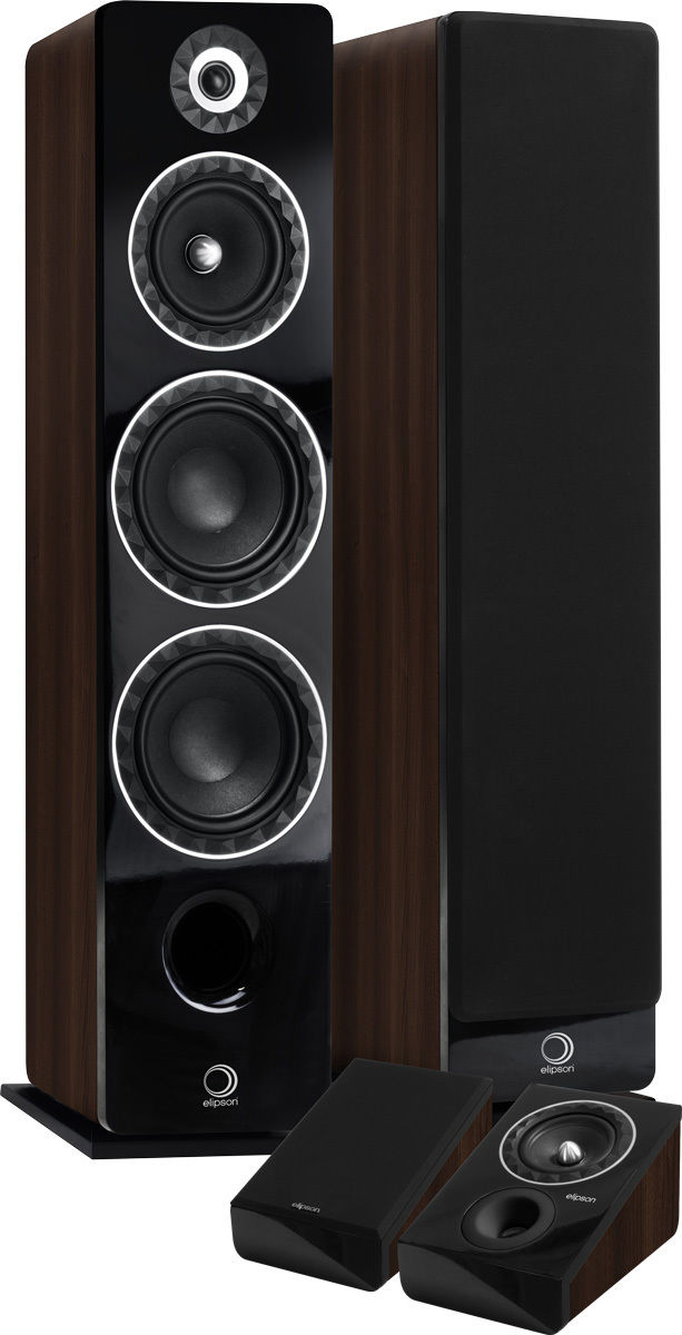 Enceintes colonne Elipson Prestige Facet 24F Noyer + 6 ATM Noyer