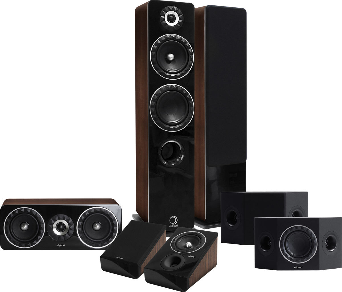 Packs d'enceintes grand spectacle Elipson Prestige Facet HCS 14F 5.0.2 Noyer