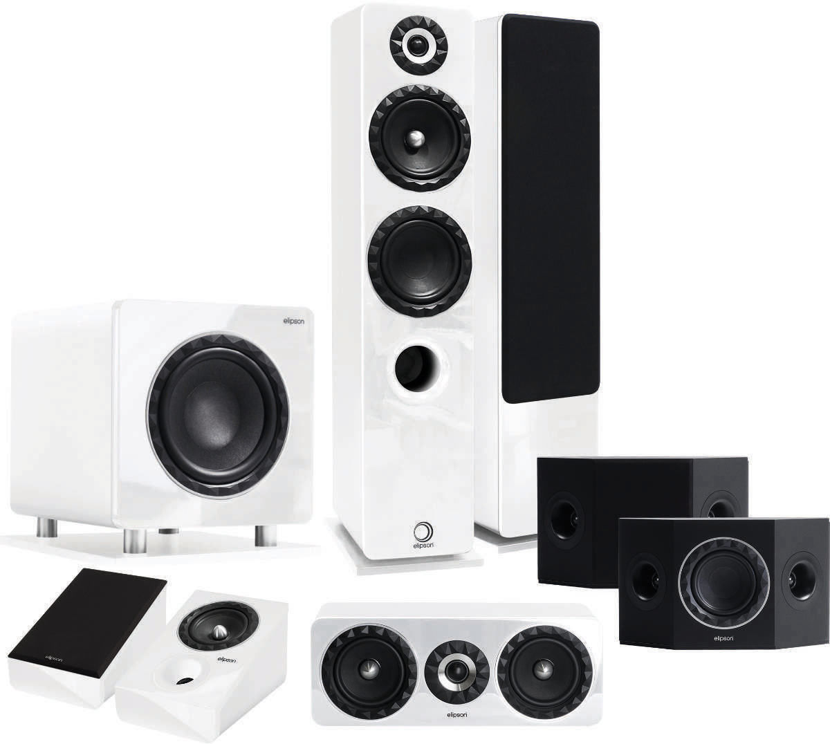 Packs d'enceintes grand spectacle Elipson Prestige Facet HCS 14F 5.1.2 Blanc