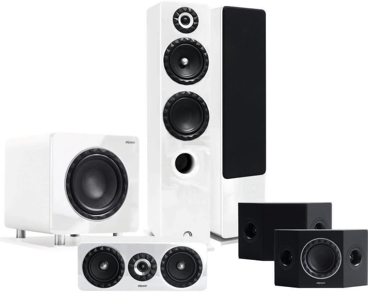 Packs d'enceintes grand spectacle Elipson Prestige Facet HCS 14F 5.1 Blanc