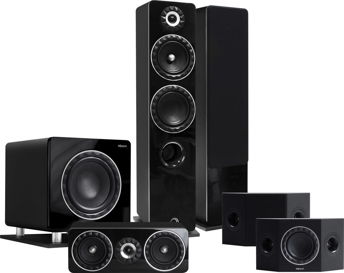 Packs d'enceintes grand spectacle Elipson Prestige Facet HCS 14F 5.1 Noir