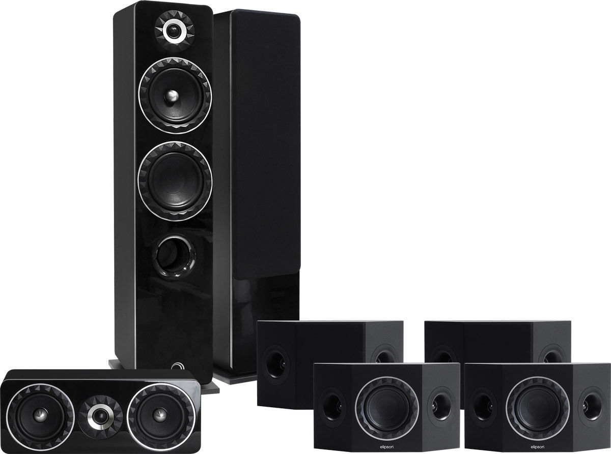 Packs d'enceintes grand spectacle Elipson Prestige Facet HCS 14F 7.0 Noir