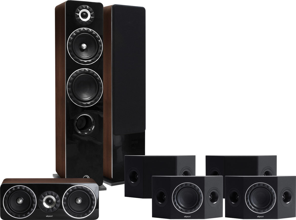 Packs d'enceintes grand spectacle Elipson Prestige Facet HCS 14F 7.0 Noyer