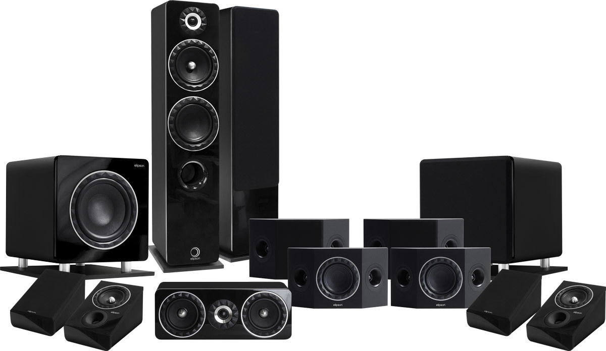 Packs d'enceintes grand spectacle Elipson Prestige Facet HCS 14F 7.2.4 Noir