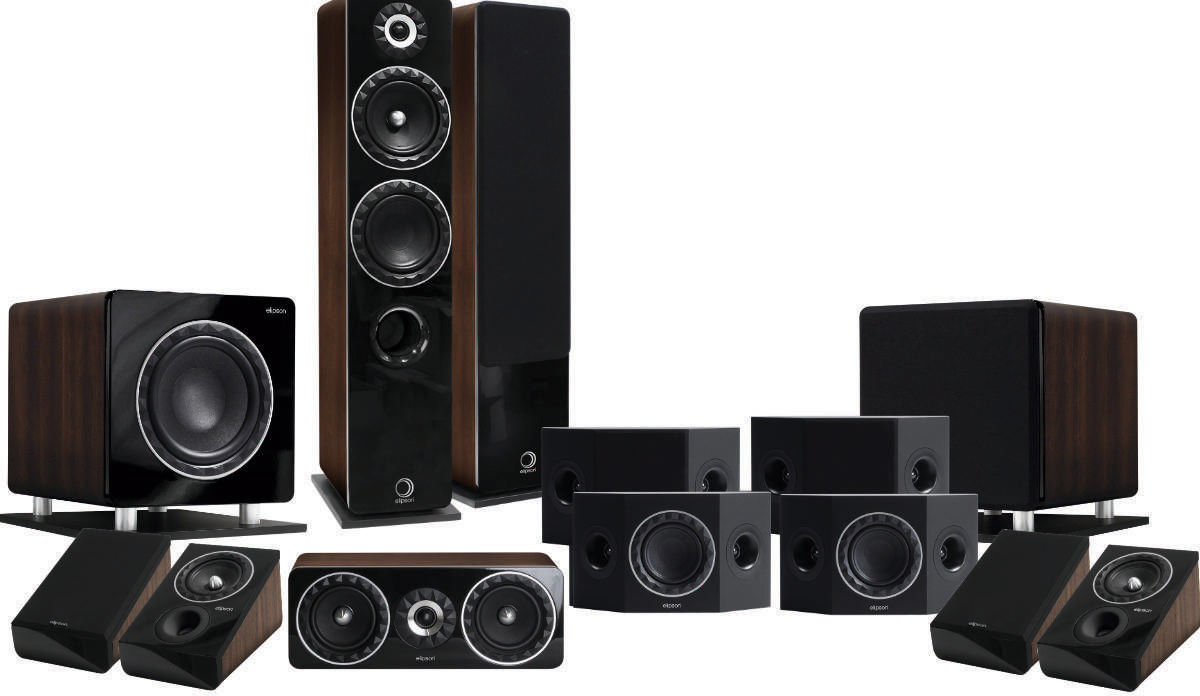 Packs d'enceintes grand spectacle Elipson Prestige Facet HCS 14F 7.2.4 Noyer