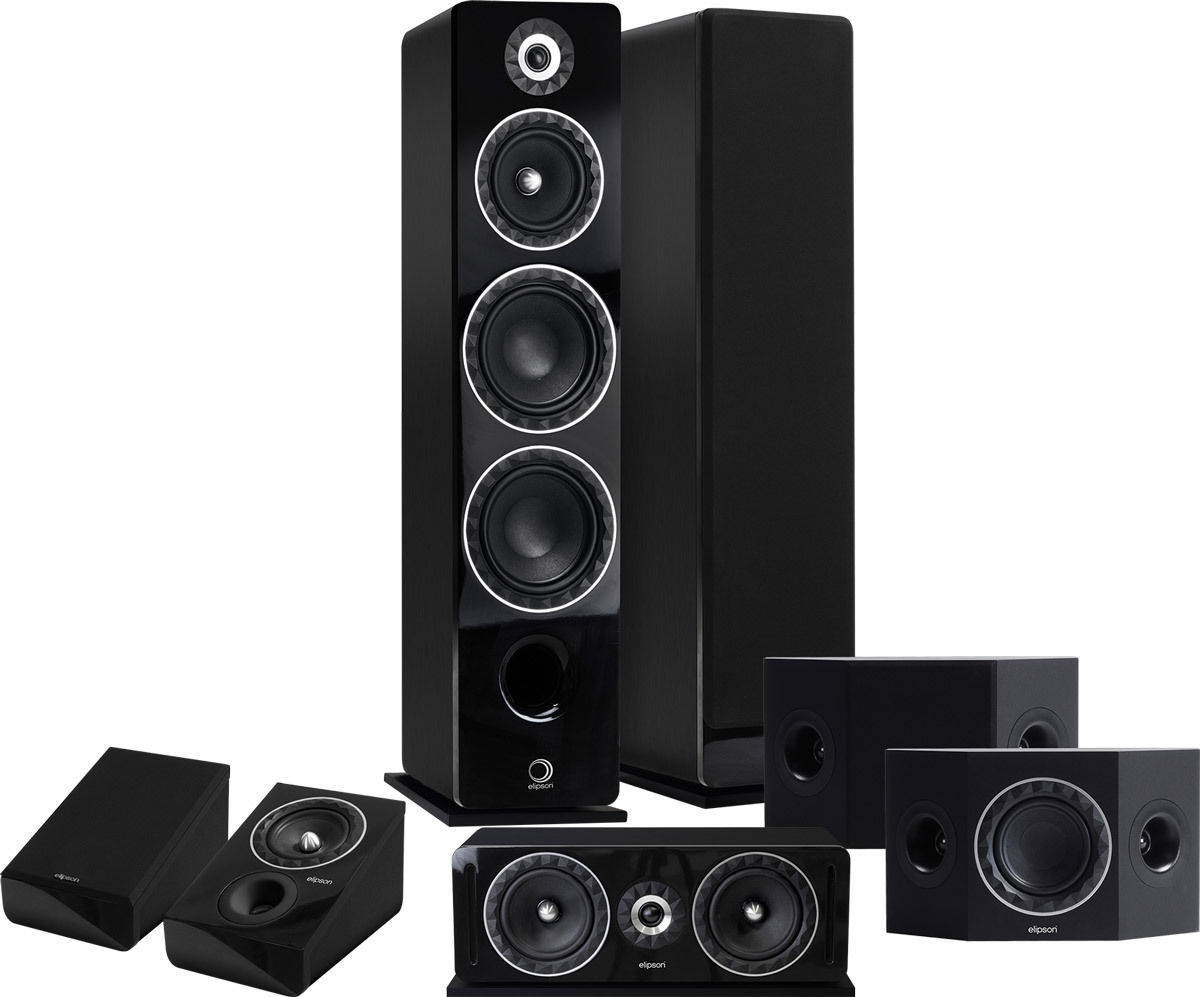 Packs d'enceintes grand spectacle Elipson Prestige Facet HCS 24F 5.0.2 Noir