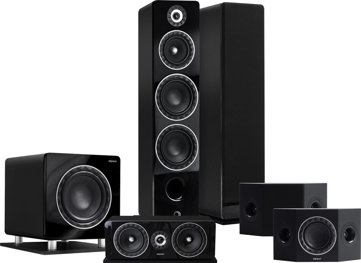 Packs d'enceintes grand spectacle Elipson Prestige Facet HCS 24F 5.1 Noir