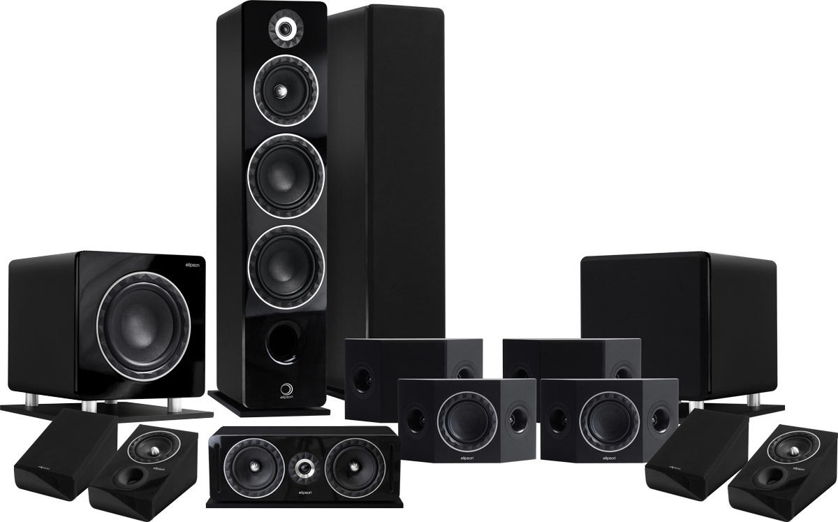 Packs d'enceintes grand spectacle Elipson Prestige Facet HCS 24F 7.2.4 Noir