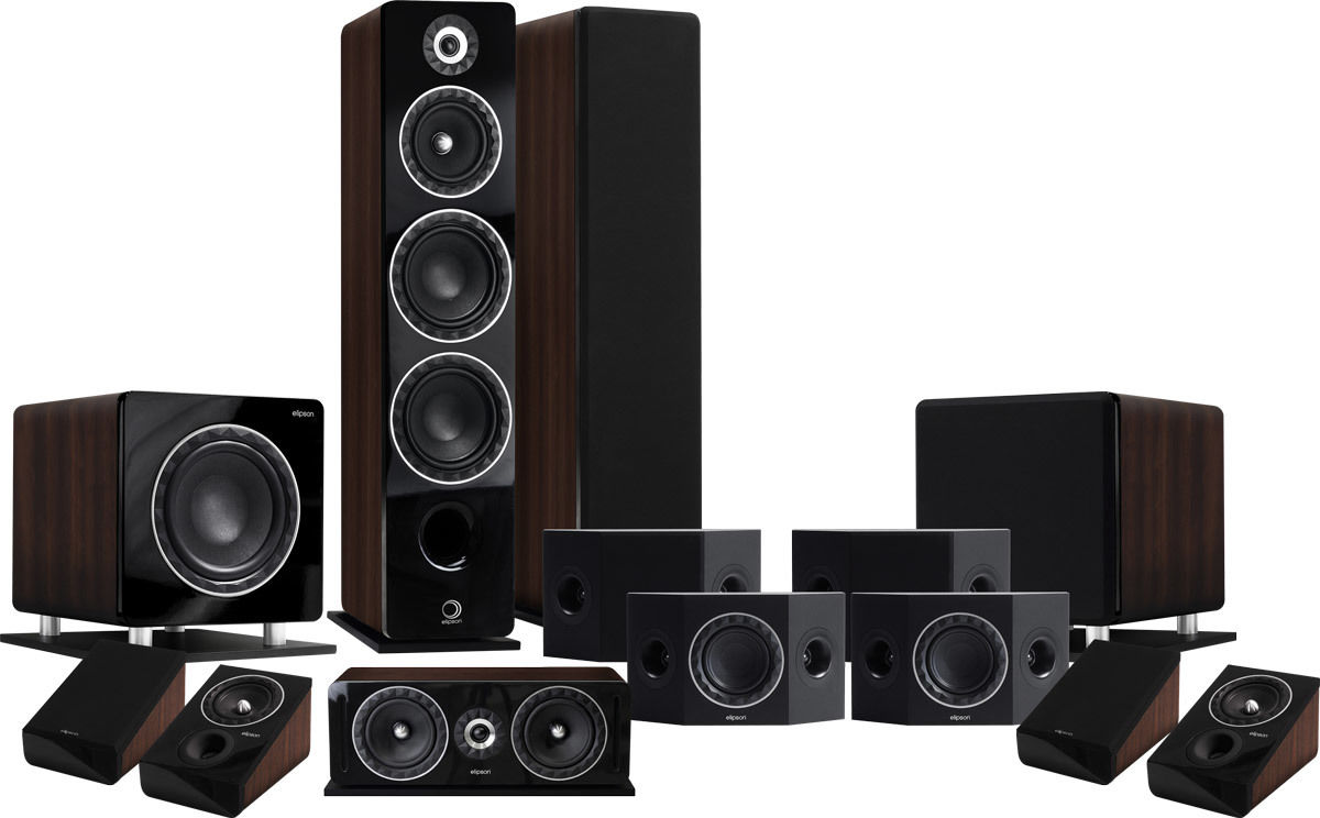 Packs d'enceintes grand spectacle Elipson Prestige Facet HCS 24F 7.2.4 Noyer
