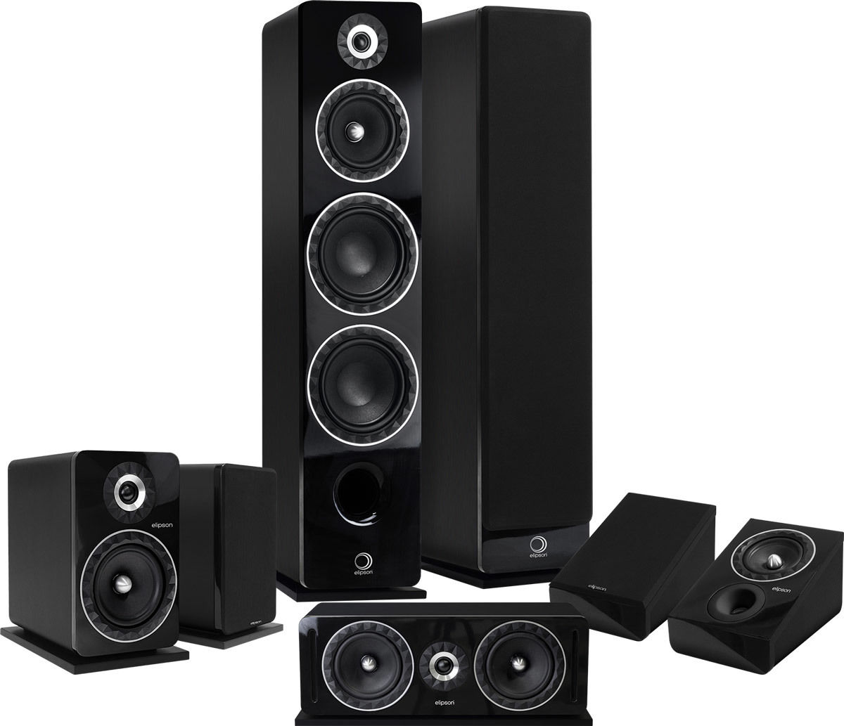 Packs d'enceintes grand spectacle Elipson Prestige Facet HCM 24F8 5.0.2 Noir