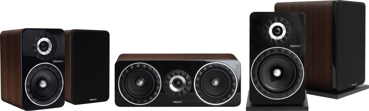 Packs d'enceintes compactes Elipson Prestige Facet HCM 8B 5.0 Noyer