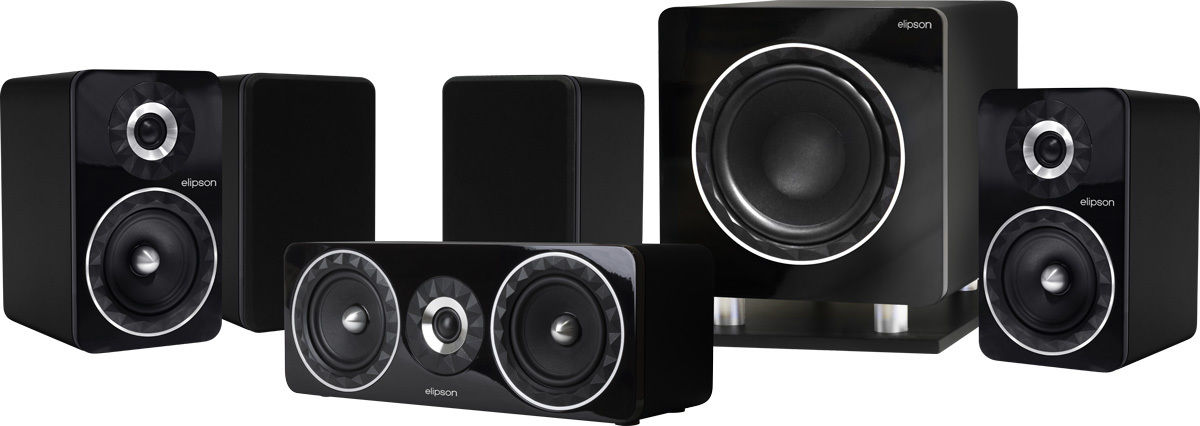 Packs d'enceintes grand spectacle Elipson Prestige Facet HCM 6B 5.1 Noir