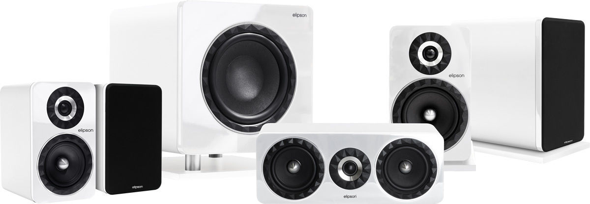 Packs d'enceintes grand spectacle Elipson Prestige Facet HCM 8B 5.1 Blanc