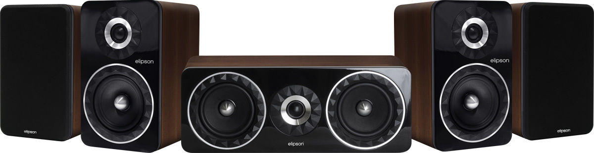 Packs d'enceintes grand spectacle Elipson Prestige Facet HCM 6B 5.0 Noyer