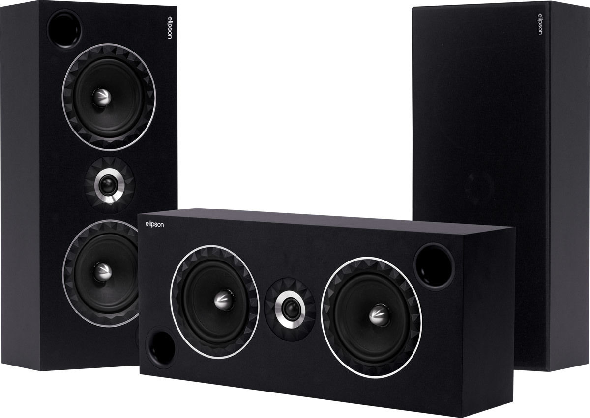 Enceintes cinéma Elipson Lot de 3 Prestige Facet 14LCR Noir