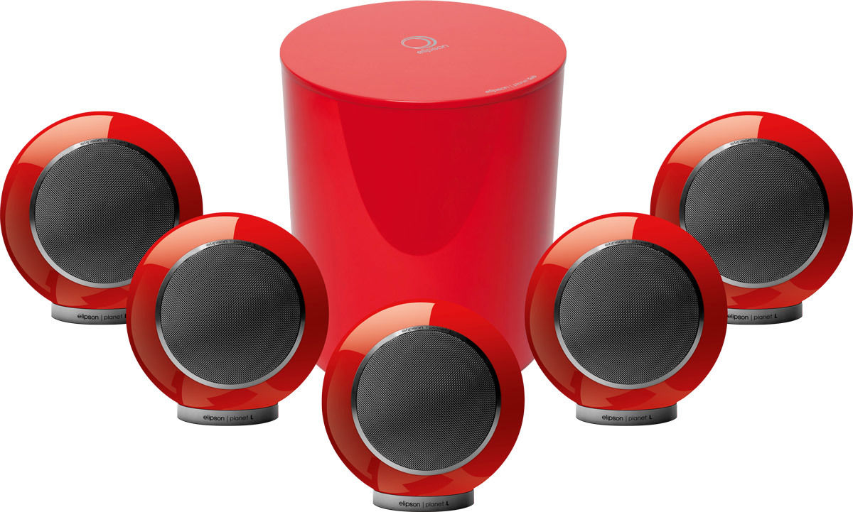 Packs d'enceintes grand spectacle Elipson Planet L System 5.1 Rouge