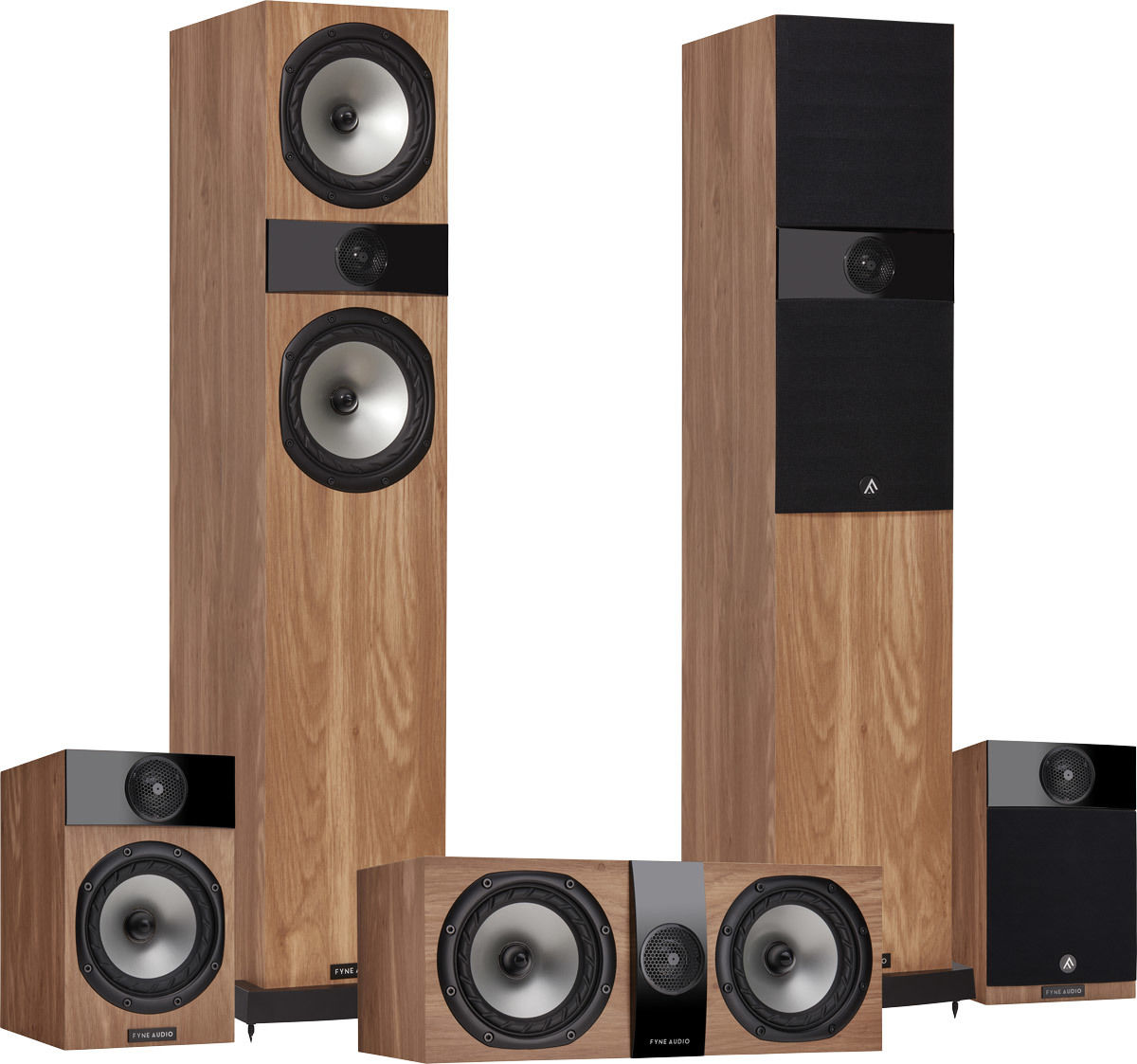 Packs d'enceintes grand spectacle Fyne Audio F303 Chêne Clair HCM 5.0